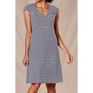 Toad&Co Rosemarie Samba V-Neck A-Line Striped Dress Women's XS
